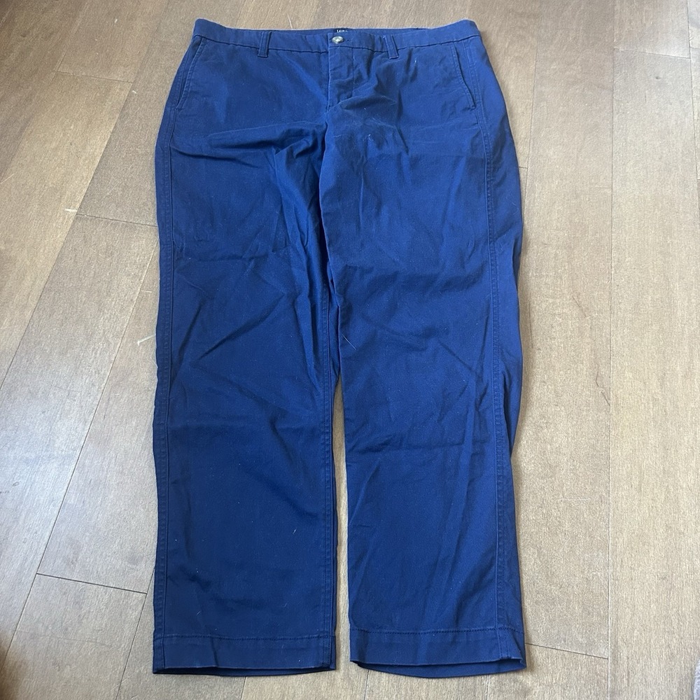 J.Crew High-Rise Girlfriend Chino Pant Straight Leg Navy Blue Women's Size 14